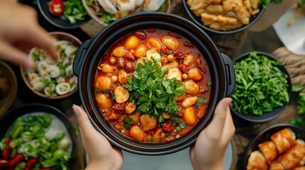 Dongzhi Festival Feast with Traditional Chinese Dishes