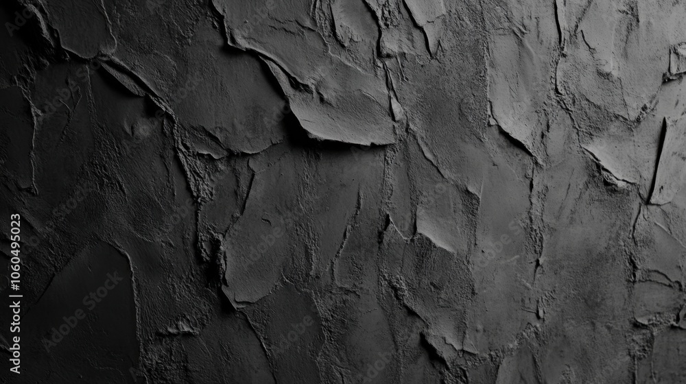Poster close-up of textured concrete wall, showing intricate natural patterns and rough surfaces in soft li
