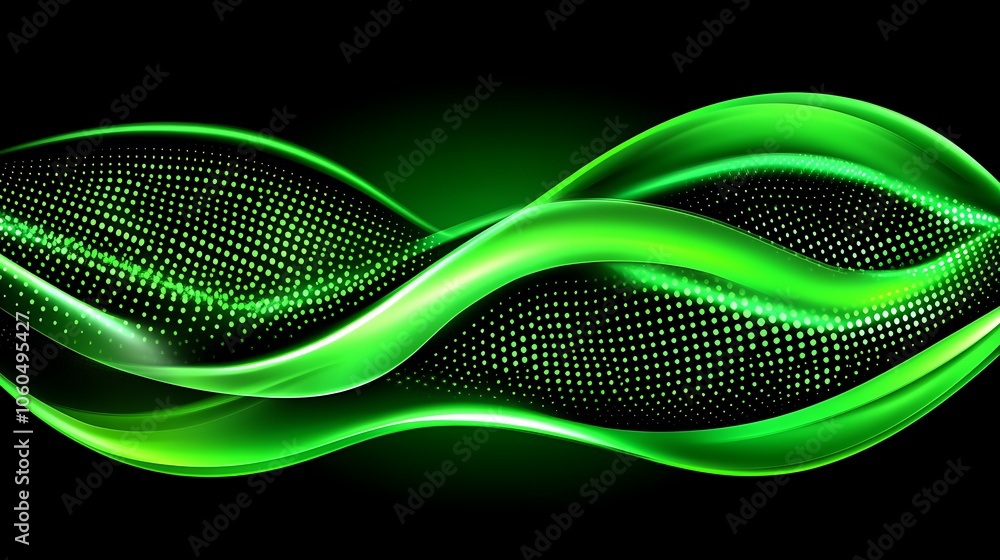 Poster green abstract wave background clean blank canvas with empty space for designs