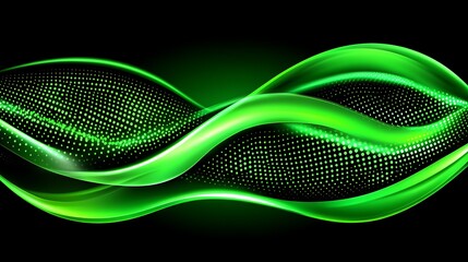 Green Abstract Wave Background Clean Blank Canvas with Empty Space for Designs