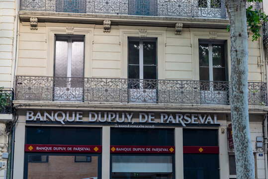 Dupuy de Parseval bank office in Narbona, Occitanie, France