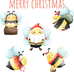 Little bee Christmas 13.eps