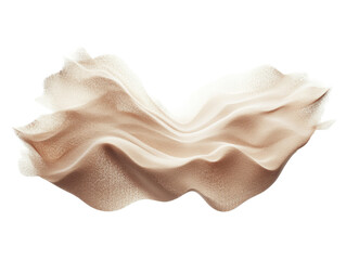 Soft waves of textured sand in warm tones create a serene atmosphere, transparent