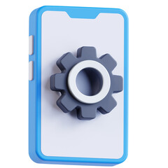 mobile setting 3d graphic illustration