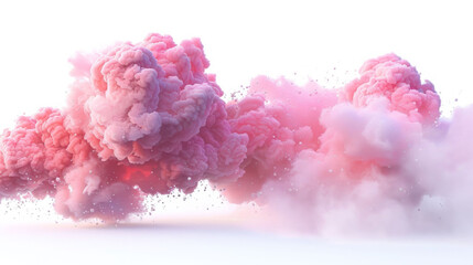 Fototapeta premium beautiful display of white and light pink clouds creates dreamy atmosphere, evoking feelings of calm and serenity. soft hues blend seamlessly, enhancing ethereal quality of scene