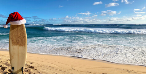 Santa Claus Hat Surfboard The