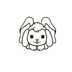 Cute dog outline
