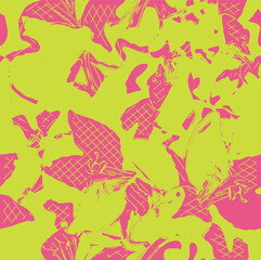 Abstract vector lilies seamless pattern.