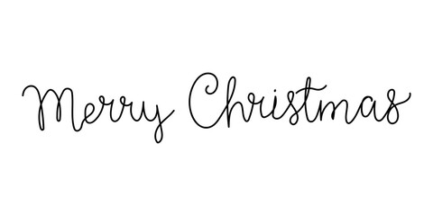 Merry Christmas quote lettering, on a white background. Vector.
