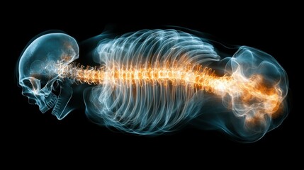Exploring the Intricate Anatomy of the Human Skeleton and Spine: A Visual Journey into Internal Structures
