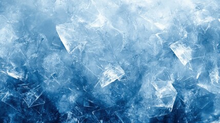 Obraz premium Mesmerizing Ice Formations: The Intricate Beauty of Frozen Textures and Blue Tones in Nature