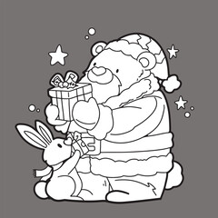 Cute children Christmas Cute hand drawn Elements Illustration cards