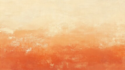 Abstract gradient texture with warm orange and cream tones on canvas.