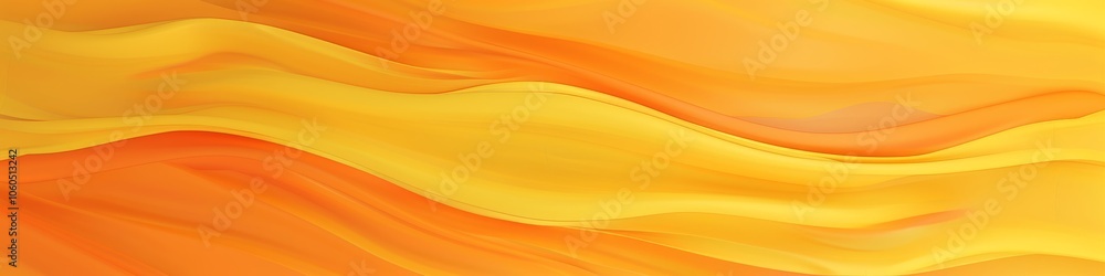 Poster minimalist banner with yellow and orange gradient background and soft curves