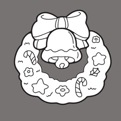 Cute children Christmas Cute hand drawn Elements Illustration cards