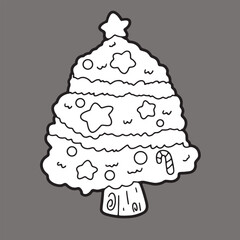 Cute children Christmas Cute hand drawn Elements Illustration cards