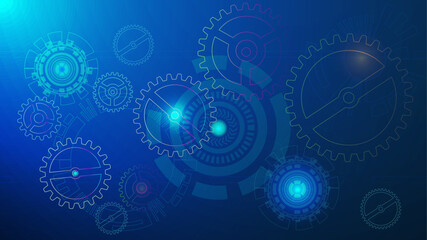 Abstract blue technological background. gradient background.Hi-tech communication concept futuristic digital innovation background. Vector illustration Data analysis. Scientific and.Abstract 