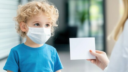 Child receiving a note from the nurse about being sent home for fever, during a disease outbreak   fever detection, school safety