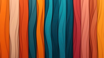 Abstract vertical wavy lines in warm and cool colors creating a textured and dynamic pattern.