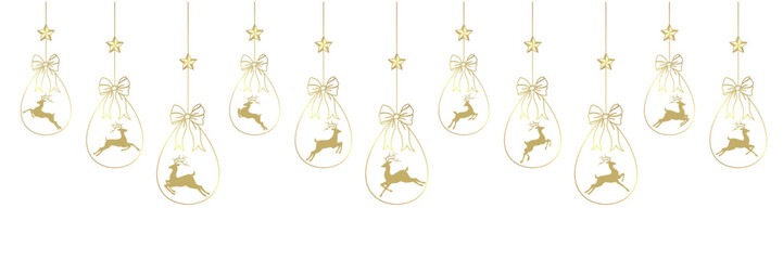 illustration of hanging Christmas ball decorations