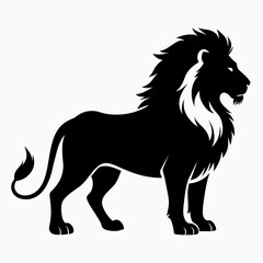 Silhouette of a lion