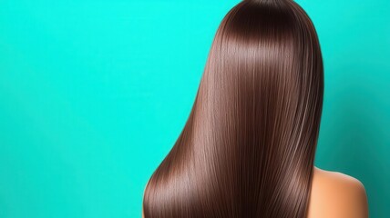 Close-up of shiny, smooth hair strands glowing in natural light, symbolizing hair health   healthy hair, shine and smoothness