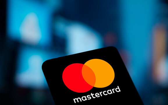 Dhaka, Bangladesh- 02 Nov 2024: Mastercard logo is displayed on smartphone.