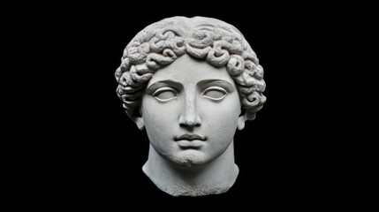 Ancient Greek Style Gypsum Head Sculpture