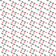 Christmas Star With Leaves Seamless Vector Pattern Design