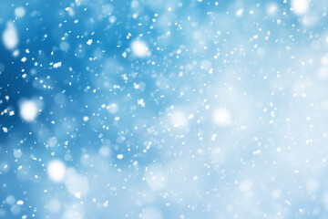 Fototapeta premium 雪、グラデーション背景、冬、青