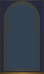 Muslim prayer rug illustration design. islamic decorative ornament and mosque figure