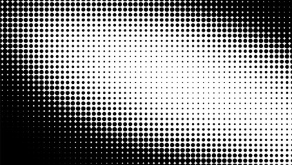 Black and white dotted pattern with gradient transition