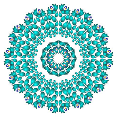 evil eye beads and flowers mixed mandala patterns