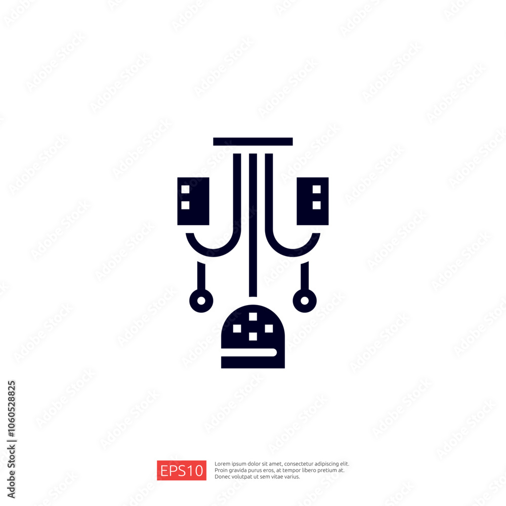 Poster this image features a stylized graphic of interconnected devices, symbolizing technology and connect