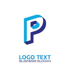 P  lettering logo is simple, easy to understand and authoritative