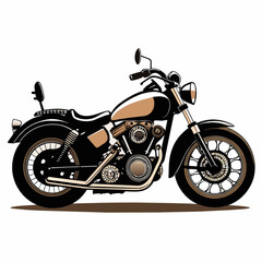 motorcycle on white background