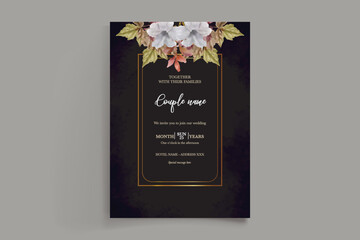 BRIDAL SHOWER FLORAL INVITATION TEMPLATE