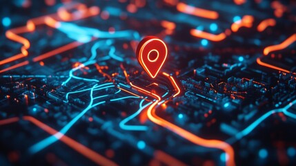 Navigation-oriented city map with precise location markers for GPS applications
