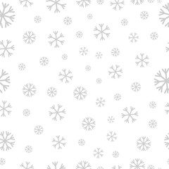 gray seamless snowflake pattern. Seamless vector pattern with white snowflake. Perfect for winter season wallpaper, wrapping paper. Perfect for winter season wallpaper, wrapping paper, gift wrapper
