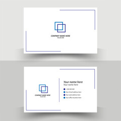 Obraz premium WHITE AND BLUE SIMPLE BUSINESS CARD