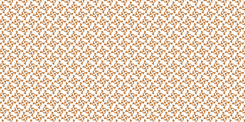 Golden vector floral seamless pattern. Abstract luxury geometric ornamental texture with small flower silhouettes. Gold and white simple ornament in oriental style.