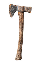 Old axe isolated on transparent background