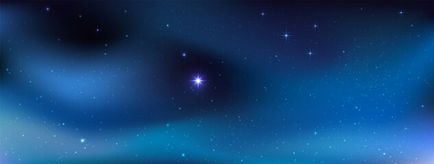 North star, Star universe background, Bright star in the dark space background, Vector illustration.