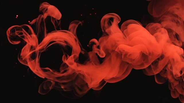 Red smoke black background
