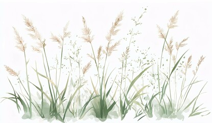 green grass isolated