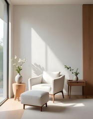 Modern minimalist living room.