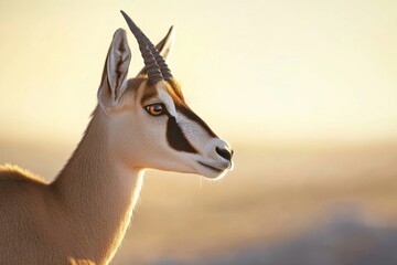 Obraz premium Graceful gazelle in golden afternoon light