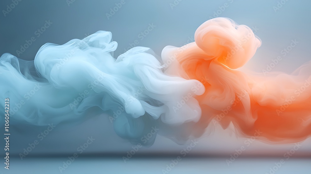 Poster colorful smoke swirls dance elegantly in ethereal harmony creating a mesmerizing visual display of f