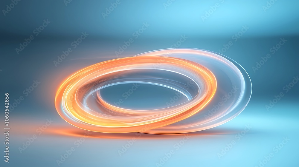 Aufkleber dynamic light trails intersecting in a vivid abstract composition enhancing visual aesthetics
