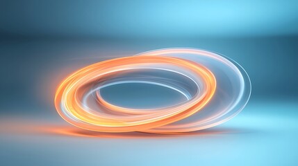 Fototapeta premium Dynamic light trails intersecting in a vivid abstract composition enhancing visual aesthetics
